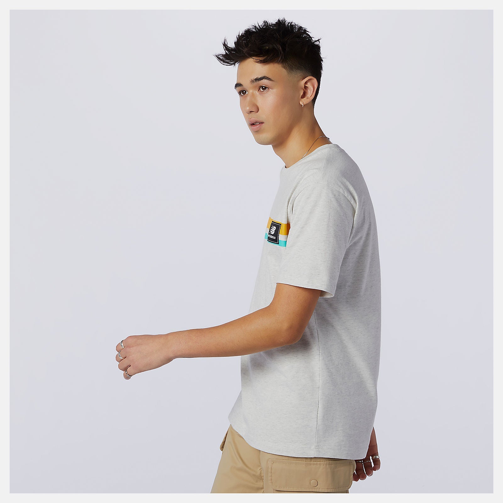 NB Athletics Higher Learning Badge Tee | New Balance Clothing Sea Salt Heather - Men