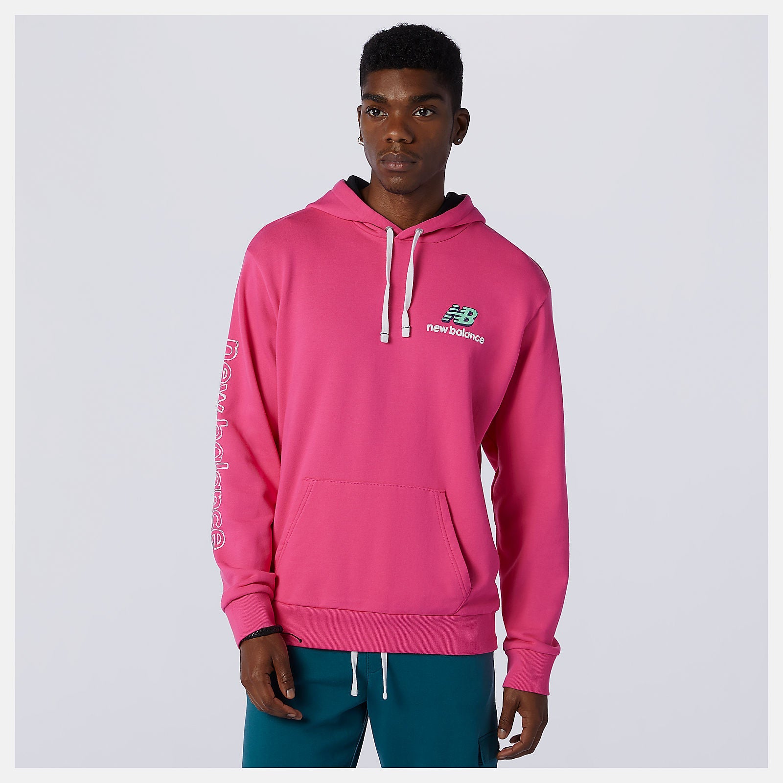 NB Athletics Clash Hoodie | New Balance Clothing Mountain Teal - Men