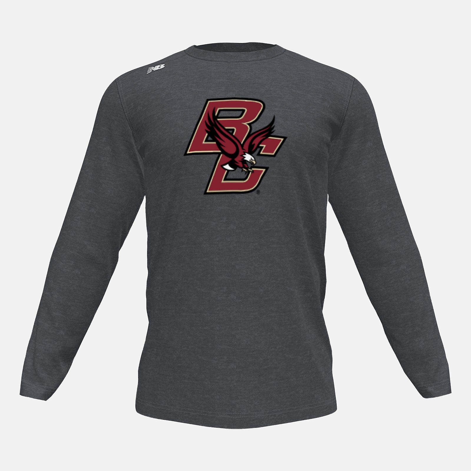 Long Sleeve Tech Tee(Boston College) | New Balance Clothing Dark Heather - Men