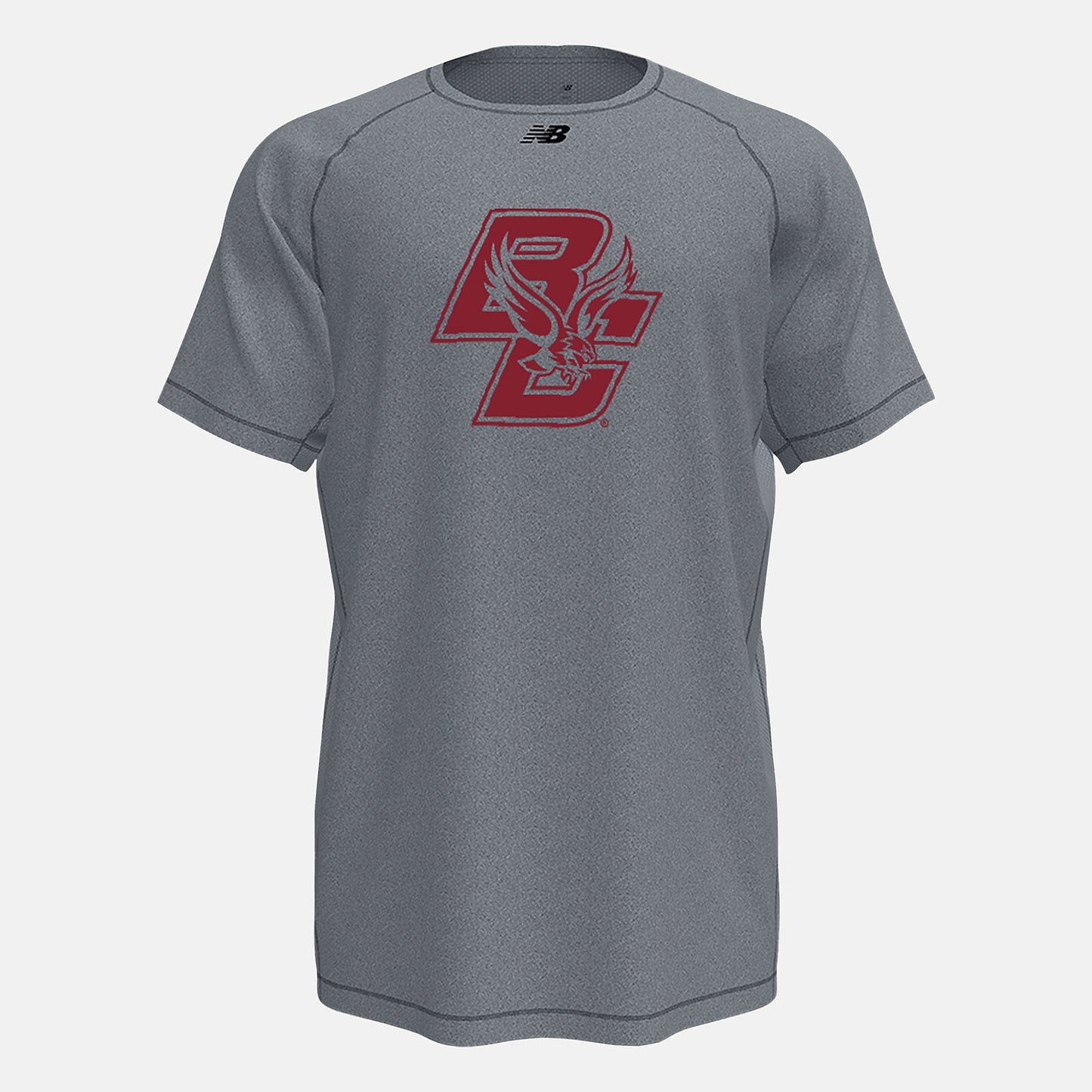 Raglan Tech Tee(Boston College) | New Balance Clothing Med Heather Grey - Men