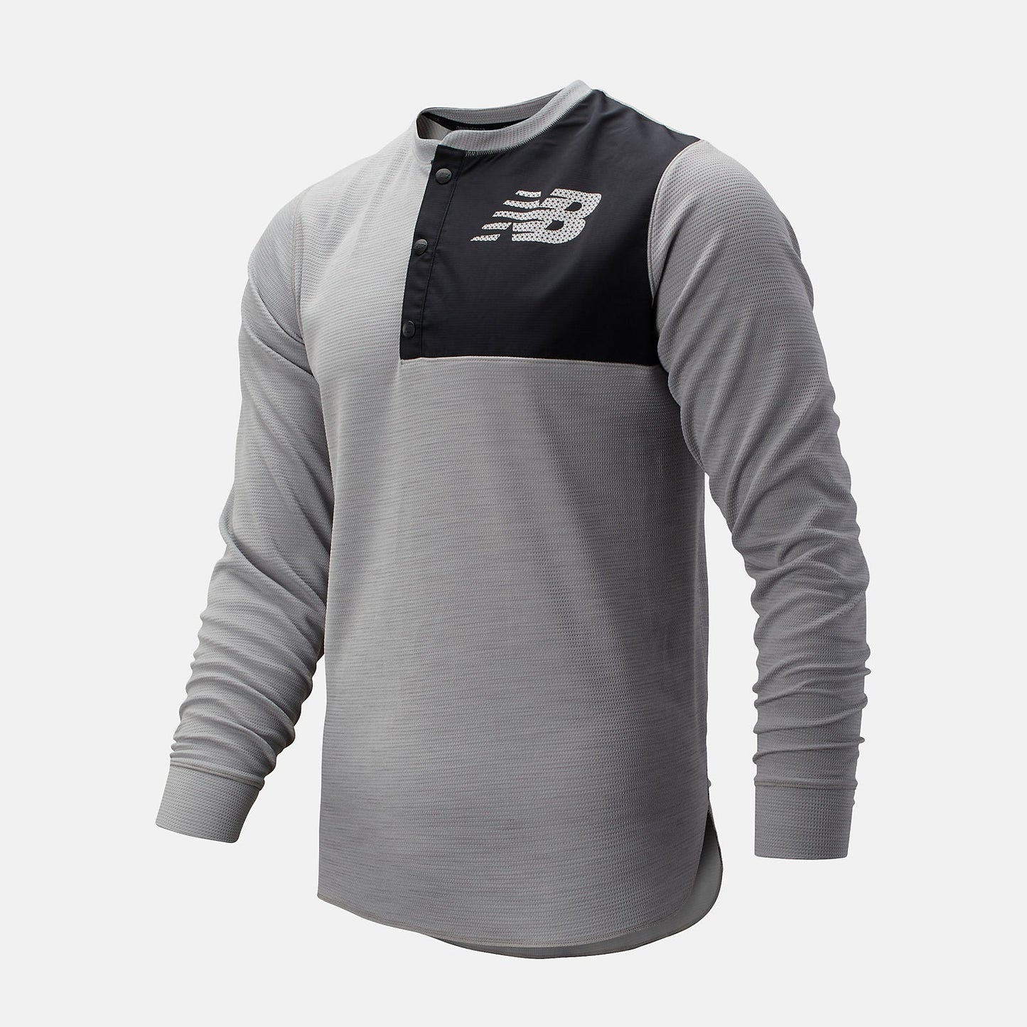 ASYM Baseball Henley | New Balance Clothing Athletic Grey - Men