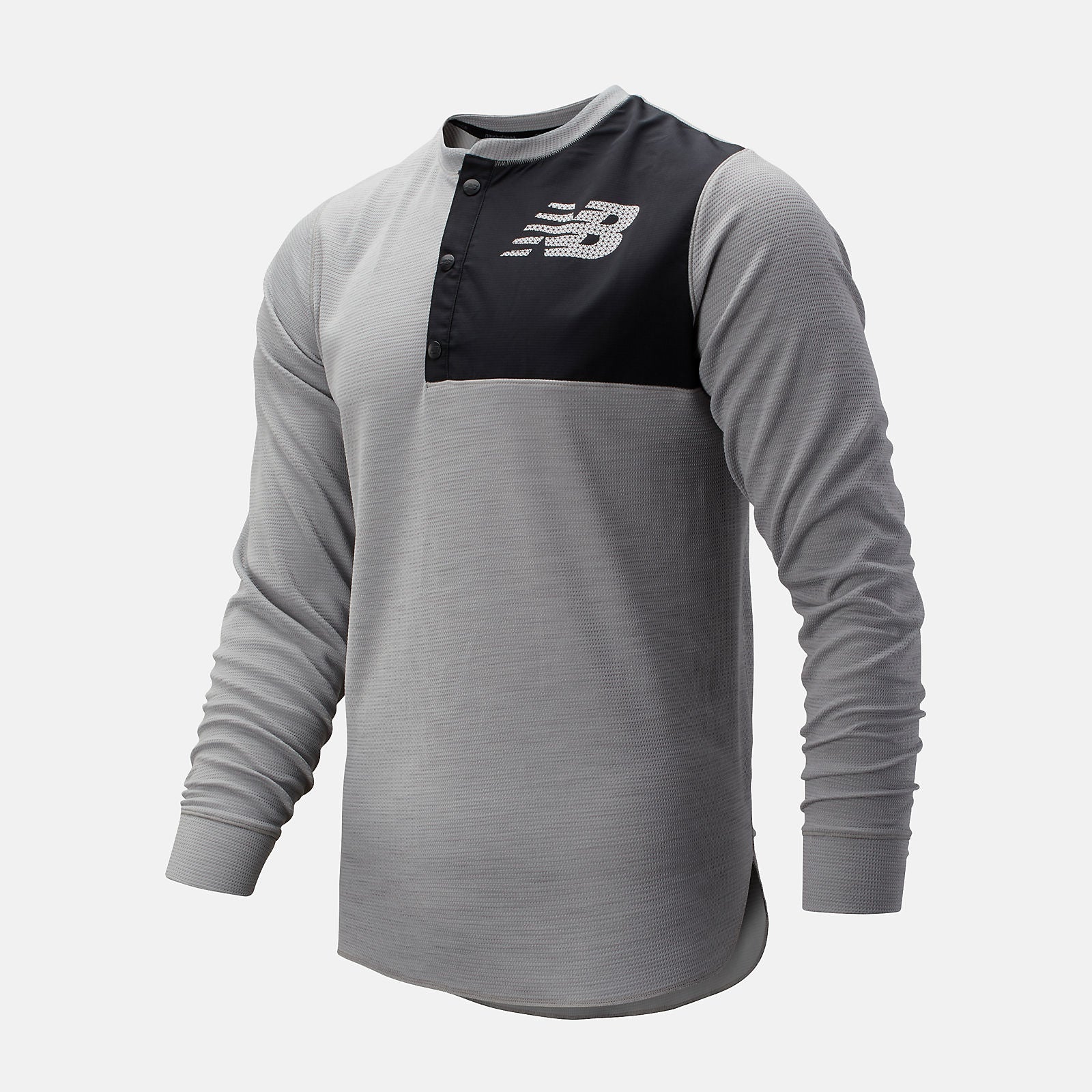 ASYM Baseball Henley | New Balance Clothing Athletic Grey - Men