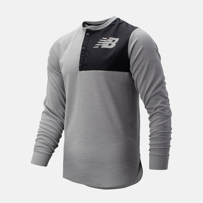 ASYM Baseball Henley | New Balance Clothing Athletic Grey - Men