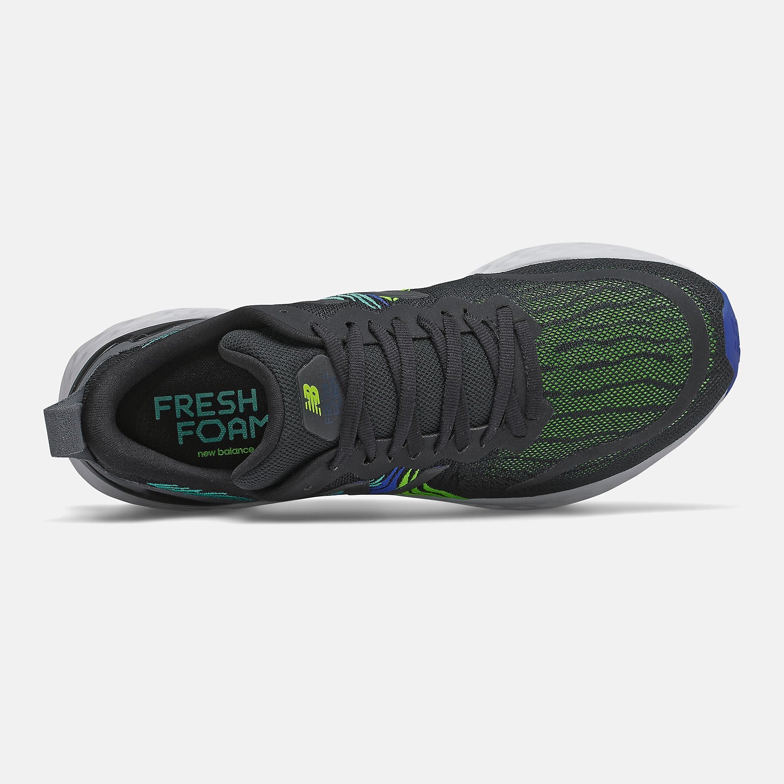 Fresh Foam Tempo | New Balance Shoes Black/Energy Lime and Cobalt Blue - Men