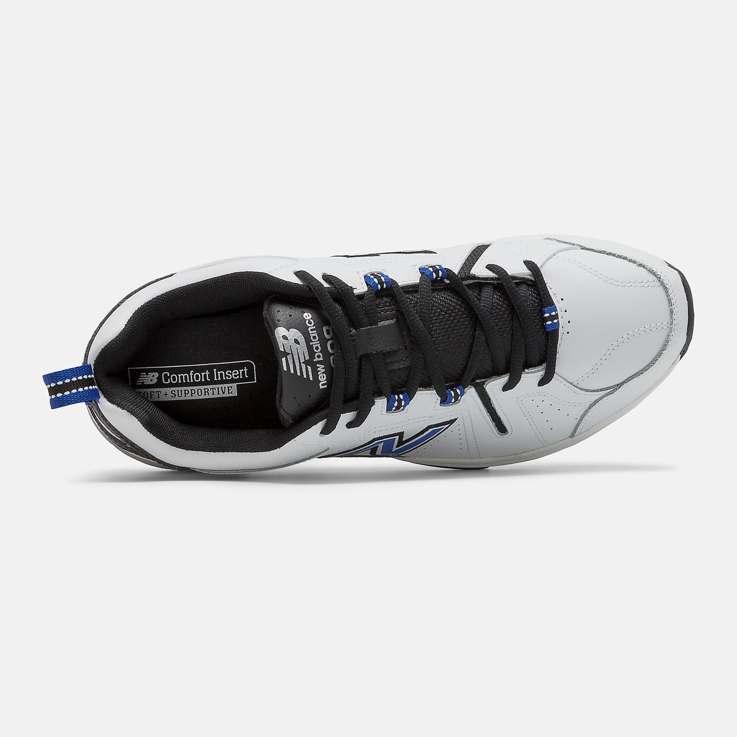 608v5 | New Balance Shoes White/Team Royal and Black - Men