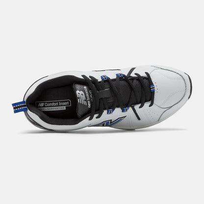 608v5 | New Balance Shoes White/Team Royal and Black - Men