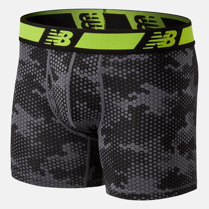 NB Dry 6 Inch Boxer Brief 2 Pack | New Balance Accessories Hi Lite/Black Print - Men
