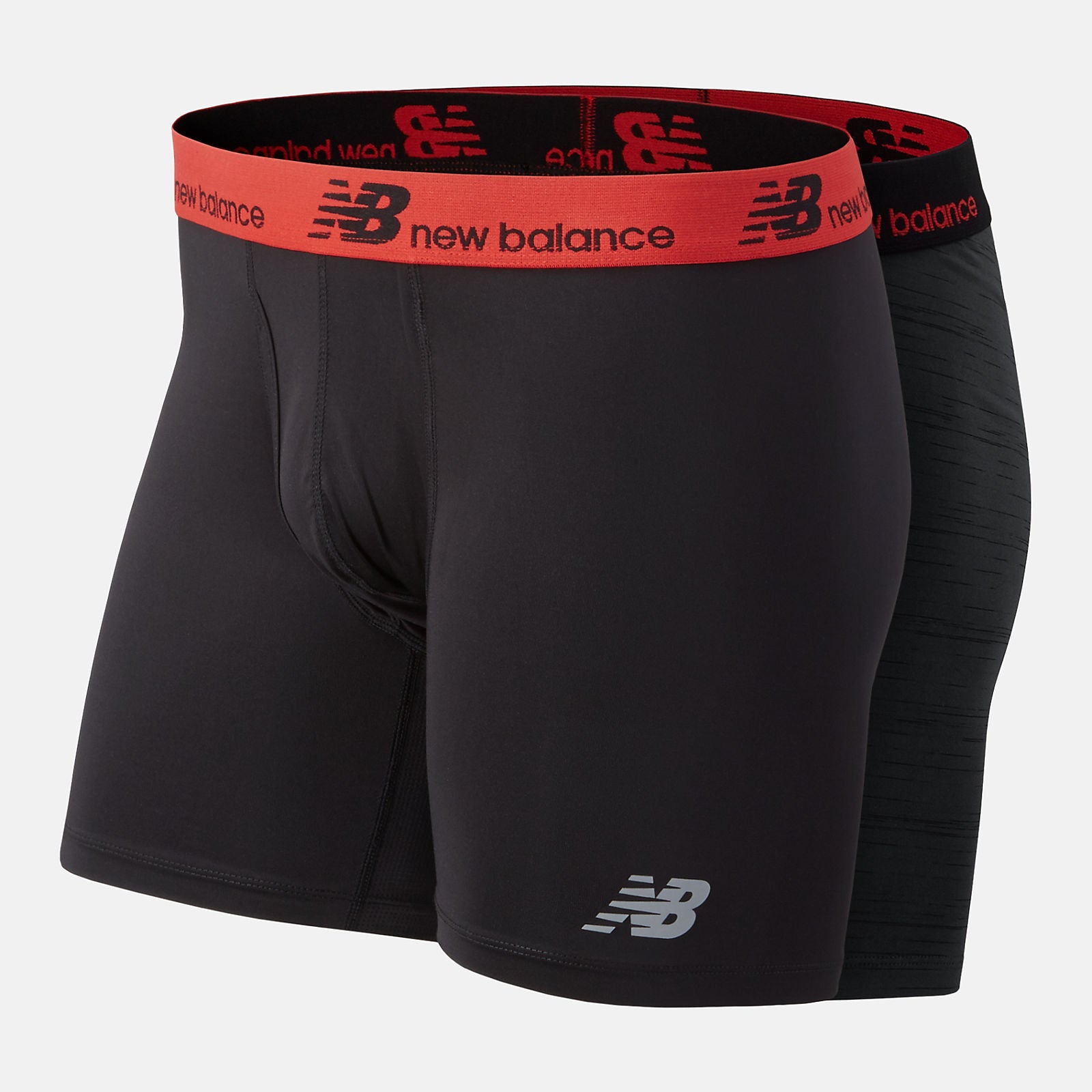 NB Dry 6 Inch Boxer Brief 2 Pack | New Balance Accessories Black/Red - Men