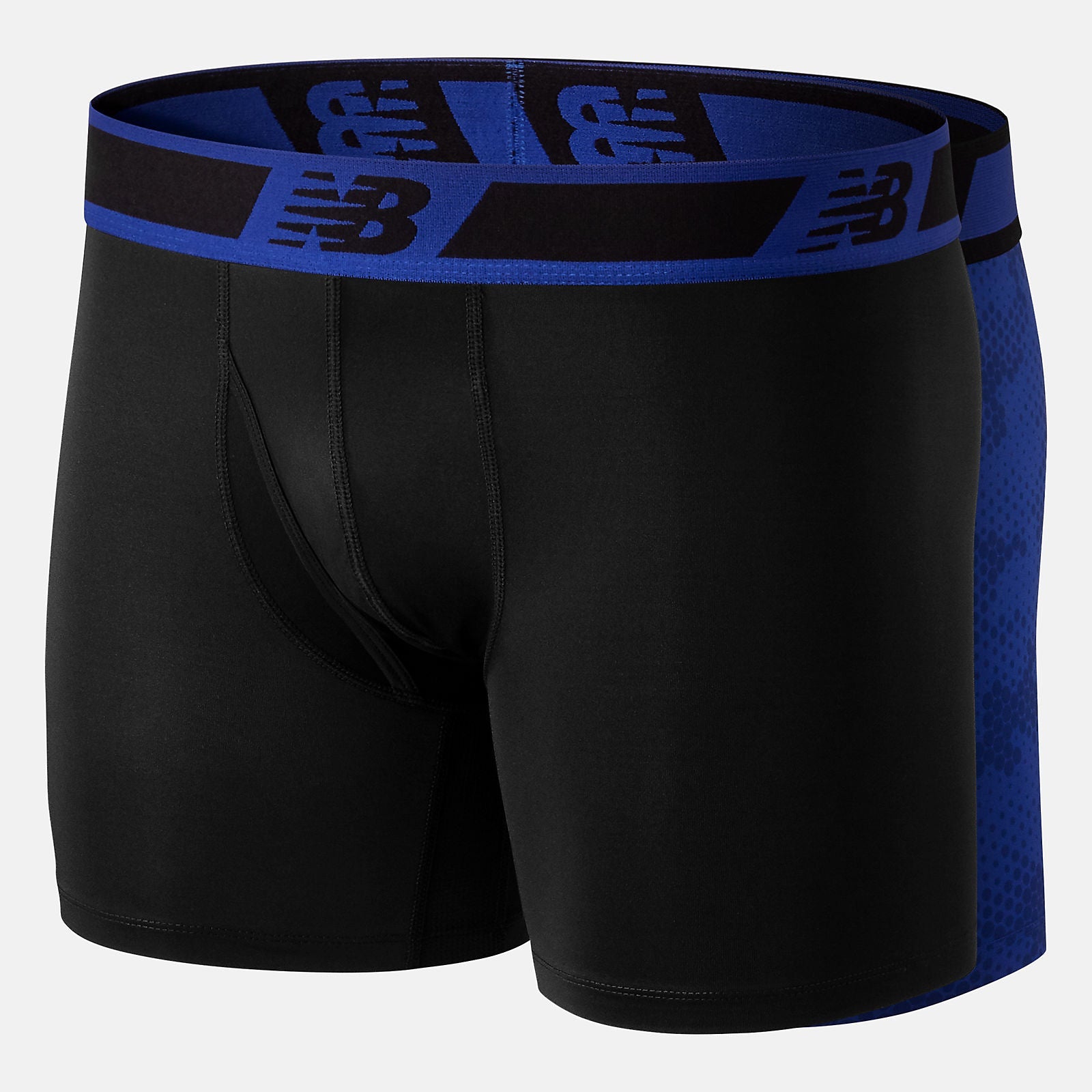 NB Dry 6 Inch Boxer Brief 2 Pack | New Balance Accessories Black/Team Royal - Men
