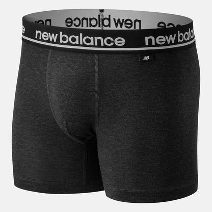 Men Viscose 5 Inch Boxer 2 Pack | New Balance Accessories Black/Dark Heather Grey - Men