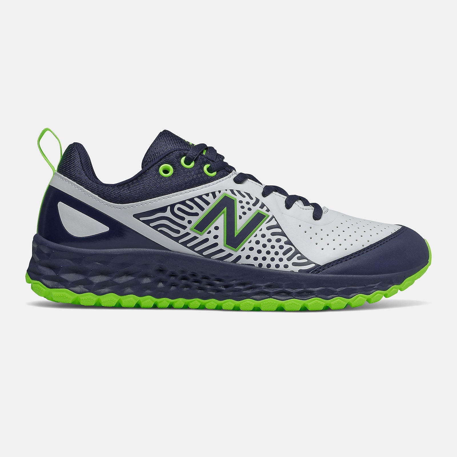 Fresh Foam Velo v2 Turf | New Balance Shoes Team Navy/Lime Green and White - Women