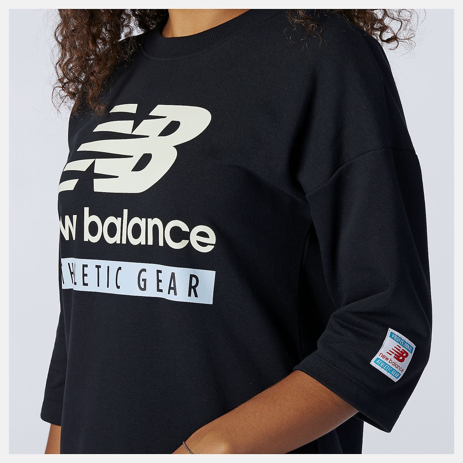 NB Essentials Field Day Crew Fleece Dress | New Balance Clothing Black - Women