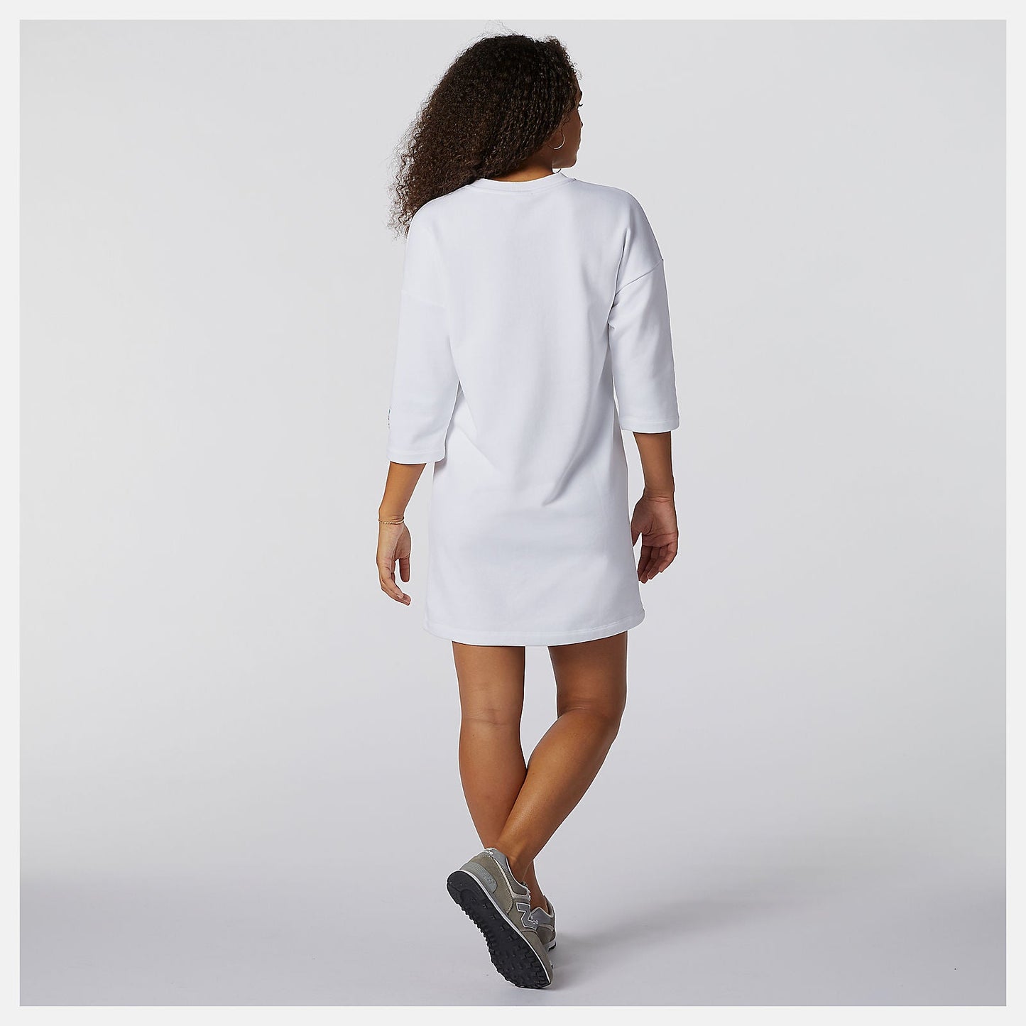 NB Essentials Field Day Crew Fleece Dress | New Balance Clothing White - Women