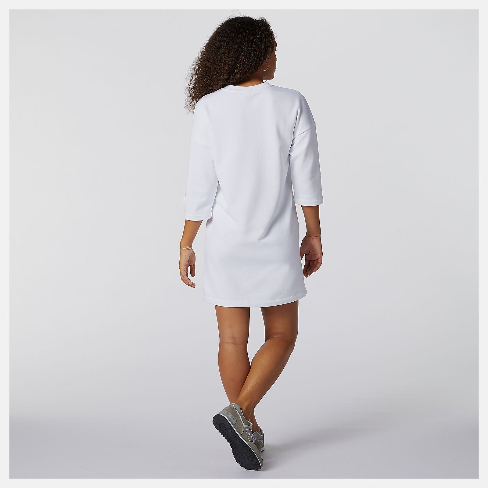 NB Essentials Field Day Crew Fleece Dress | New Balance Clothing White - Women