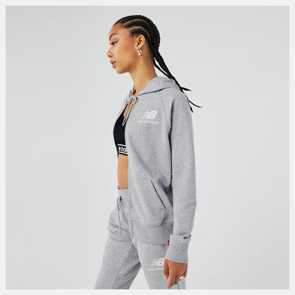 Essentials FZ Hoodie | New Balance Clothing Athletic Grey - Women