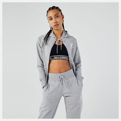 Essentials FZ Hoodie | New Balance Clothing Athletic Grey - Women