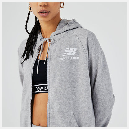 Essentials FZ Hoodie | New Balance Clothing Athletic Grey - Women