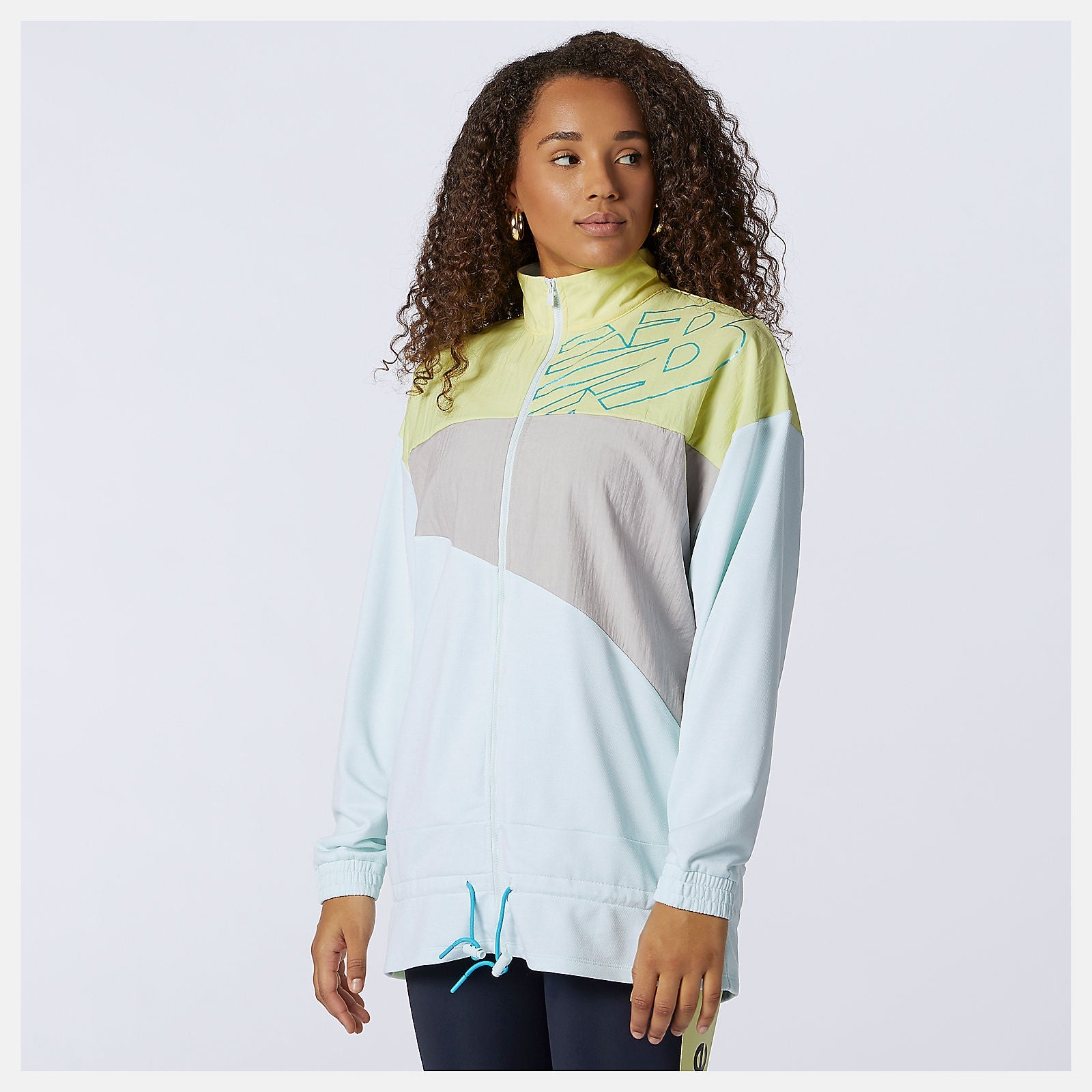 Achiever Mix Media Jacket | New Balance Clothing White/Jade - Women