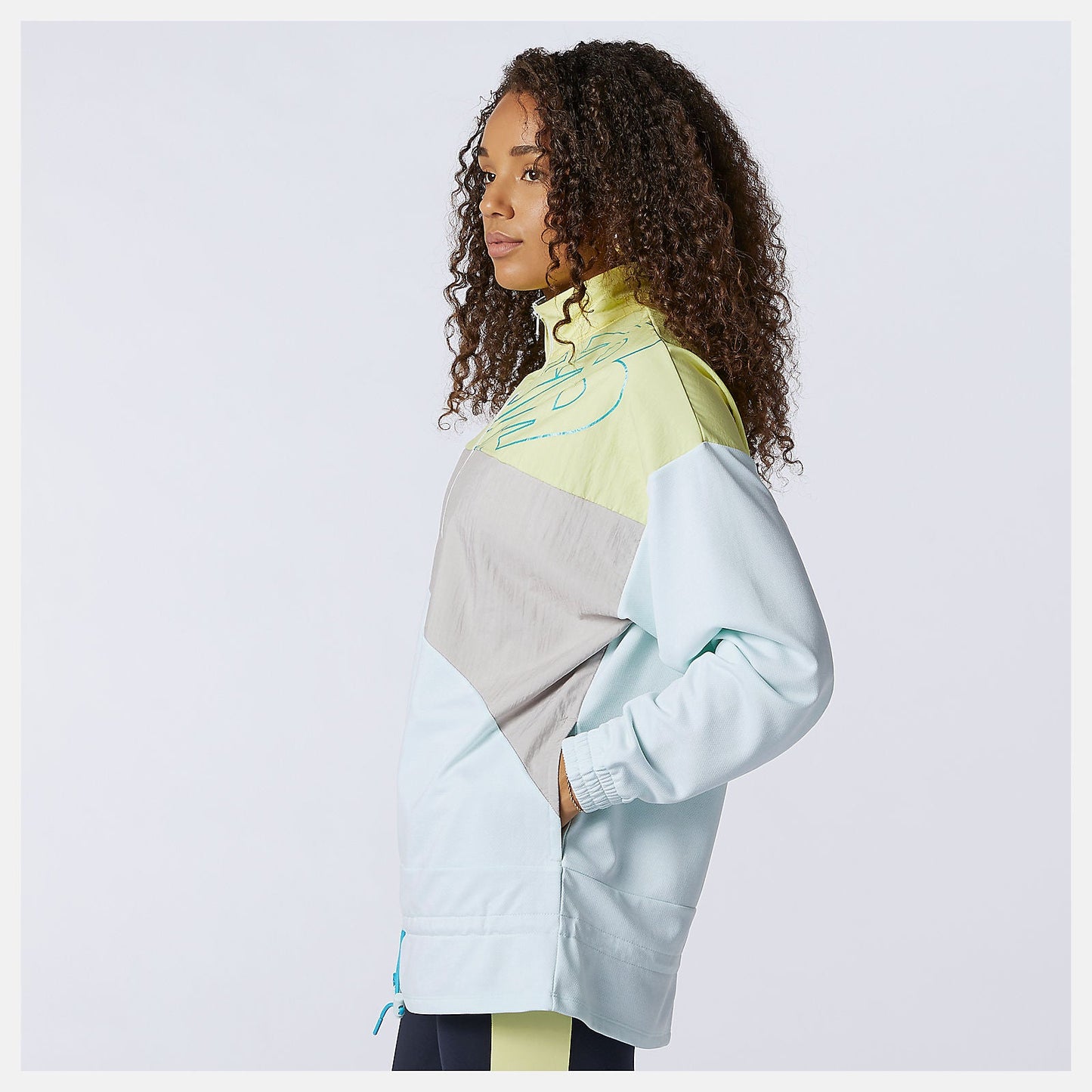 Achiever Mix Media Jacket | New Balance Clothing White/Jade - Women