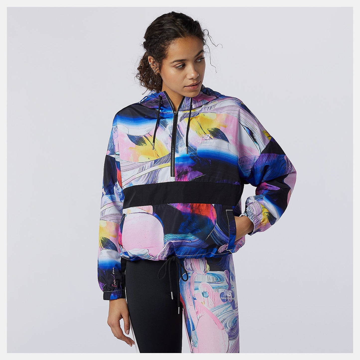 NB Athletics Printed Anorak Jacket | New Balance Clothing White Print - Women