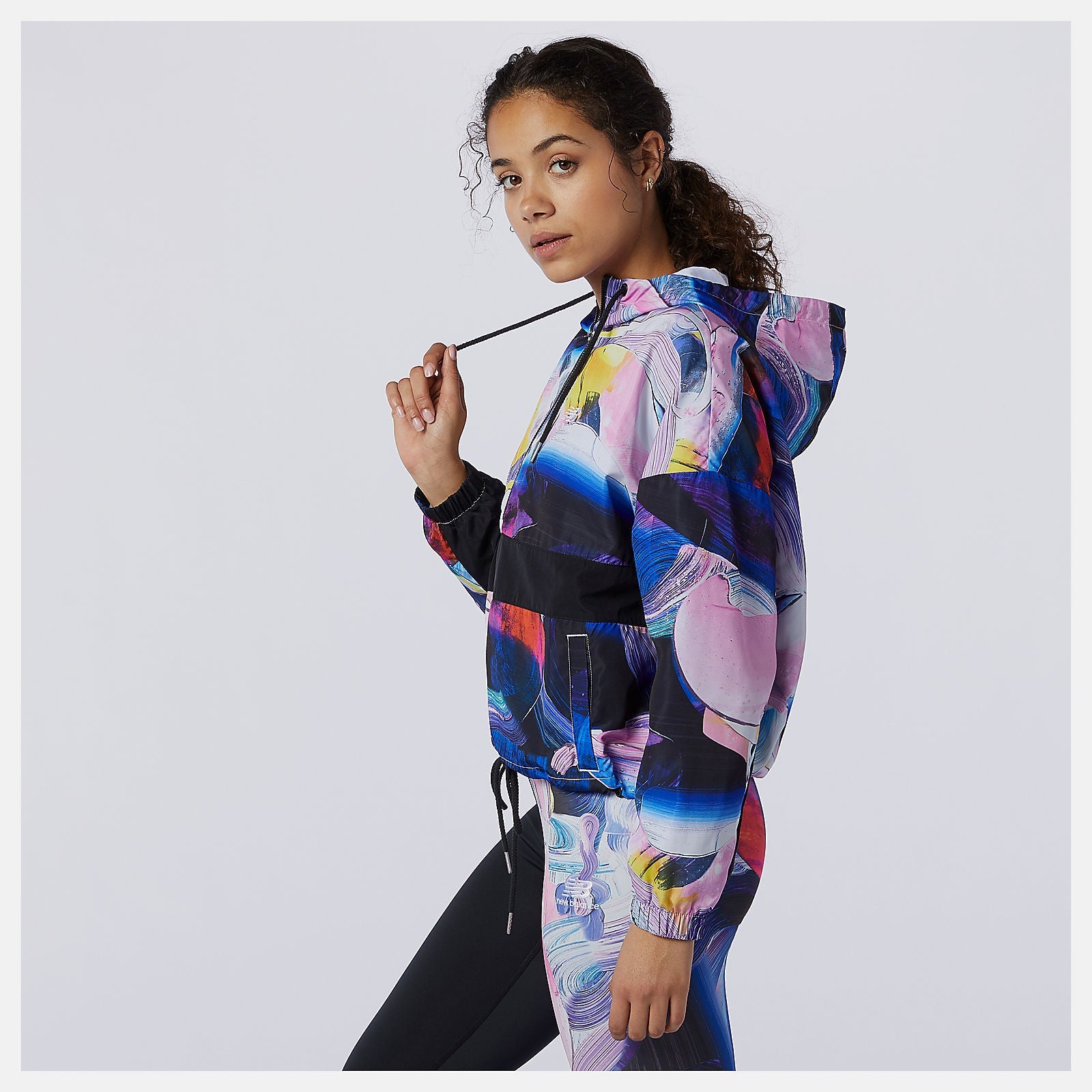 NB Athletics Printed Anorak Jacket | New Balance Clothing White Print - Women