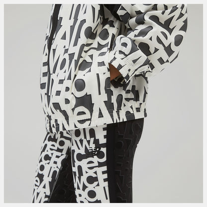 Relentless Printed Woven Jacket | New Balance Clothing White - Women