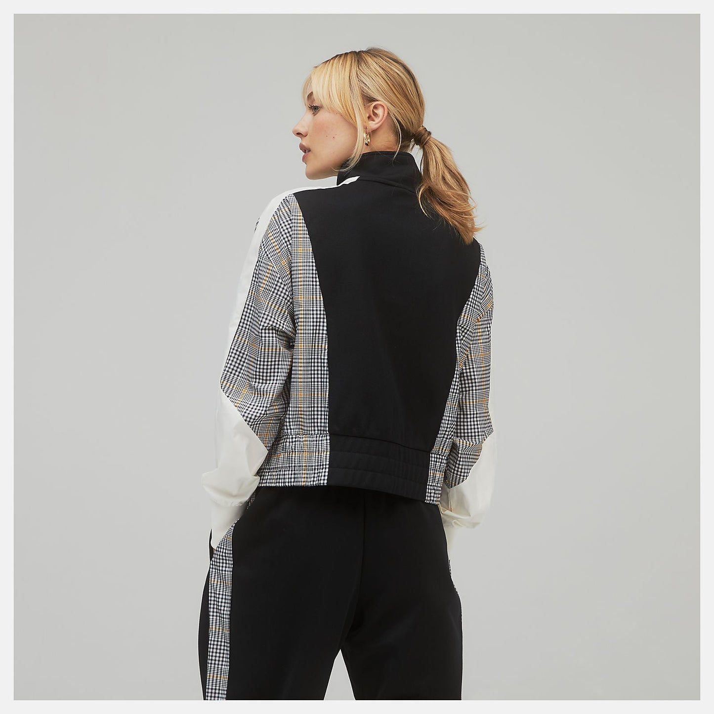 NB Athletics Higher Learning Stripe Track Jacket | New Balance Clothing Black - Women