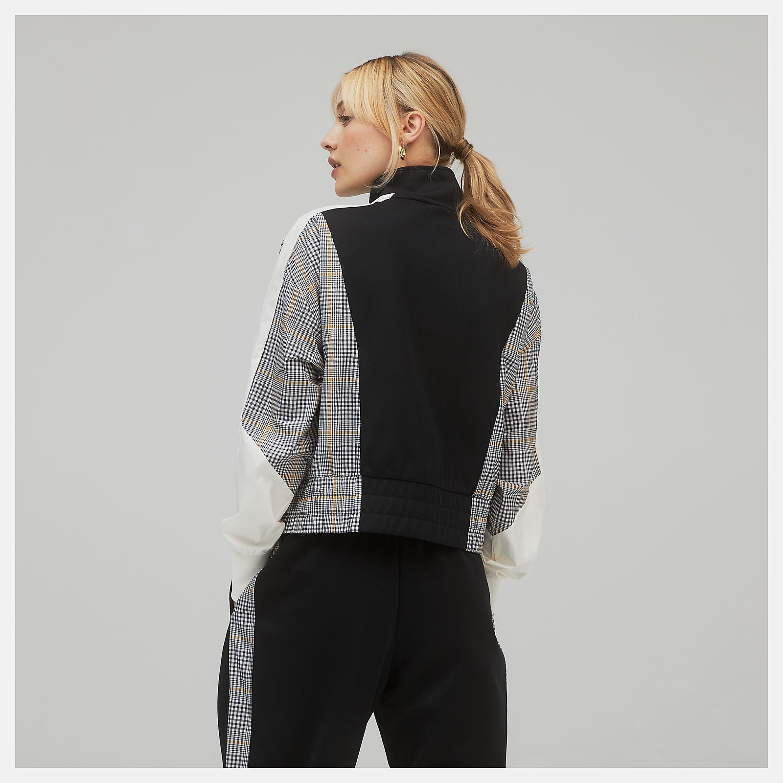 NB Athletics Higher Learning Stripe Track Jacket | New Balance Clothing Black - Women