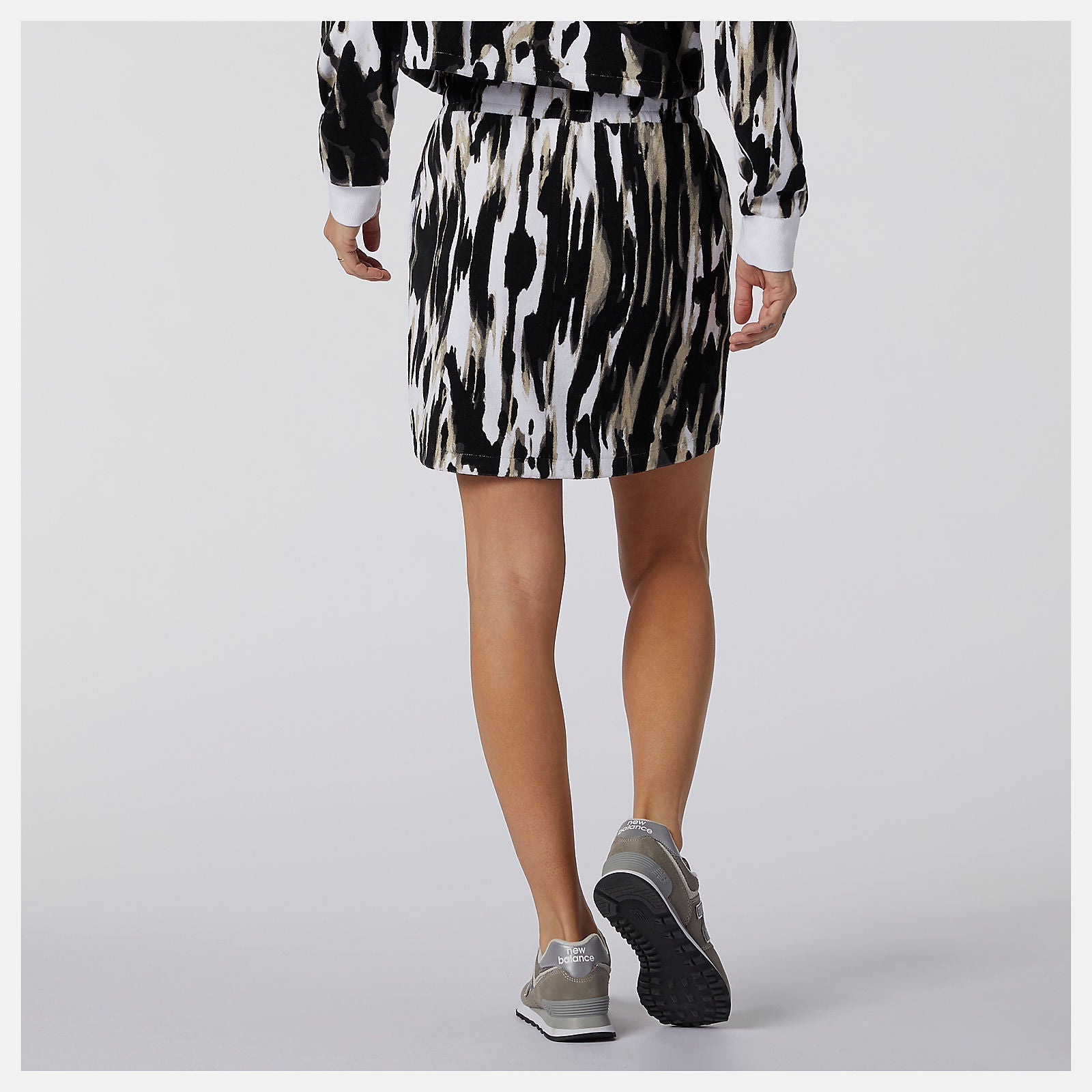 NB Athletics Collide Printed Terry Skirt | New Balance Clothing White - Women
