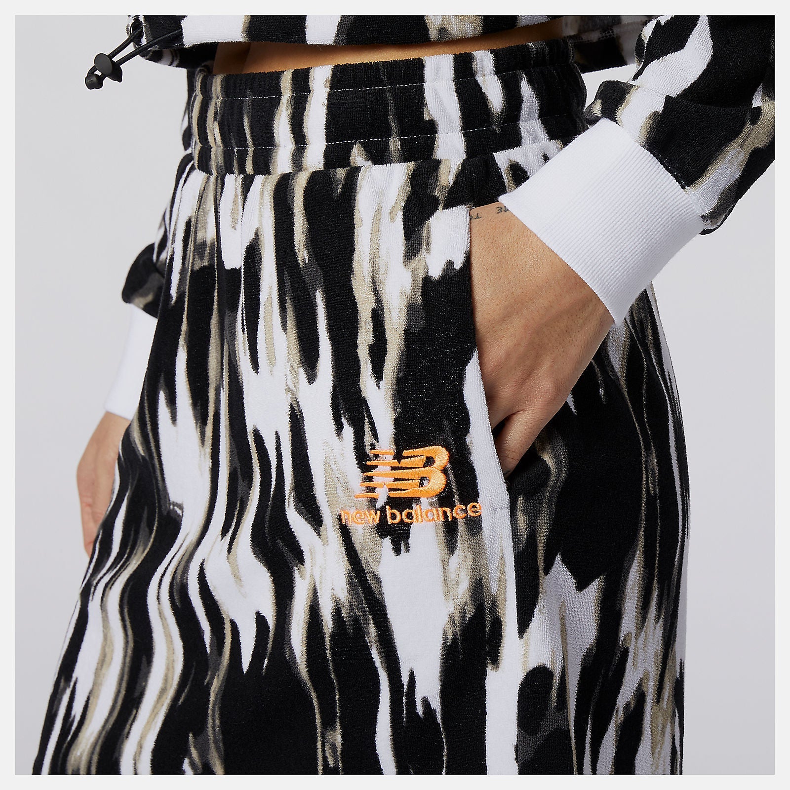 NB Athletics Collide Printed Terry Skirt | New Balance Clothing White - Women