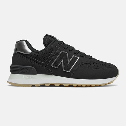 574 | New Balance Shoes Black/Dark Silver Metallic - Women