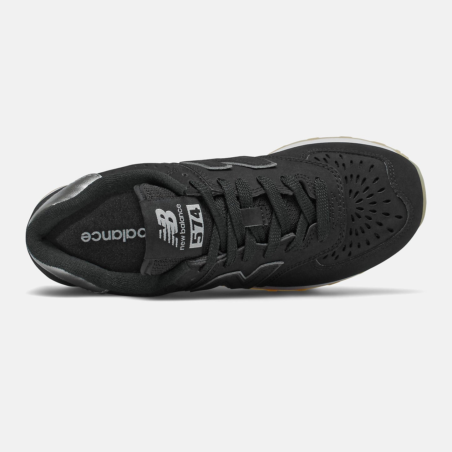 574 | New Balance Shoes Black/Dark Silver Metallic - Women