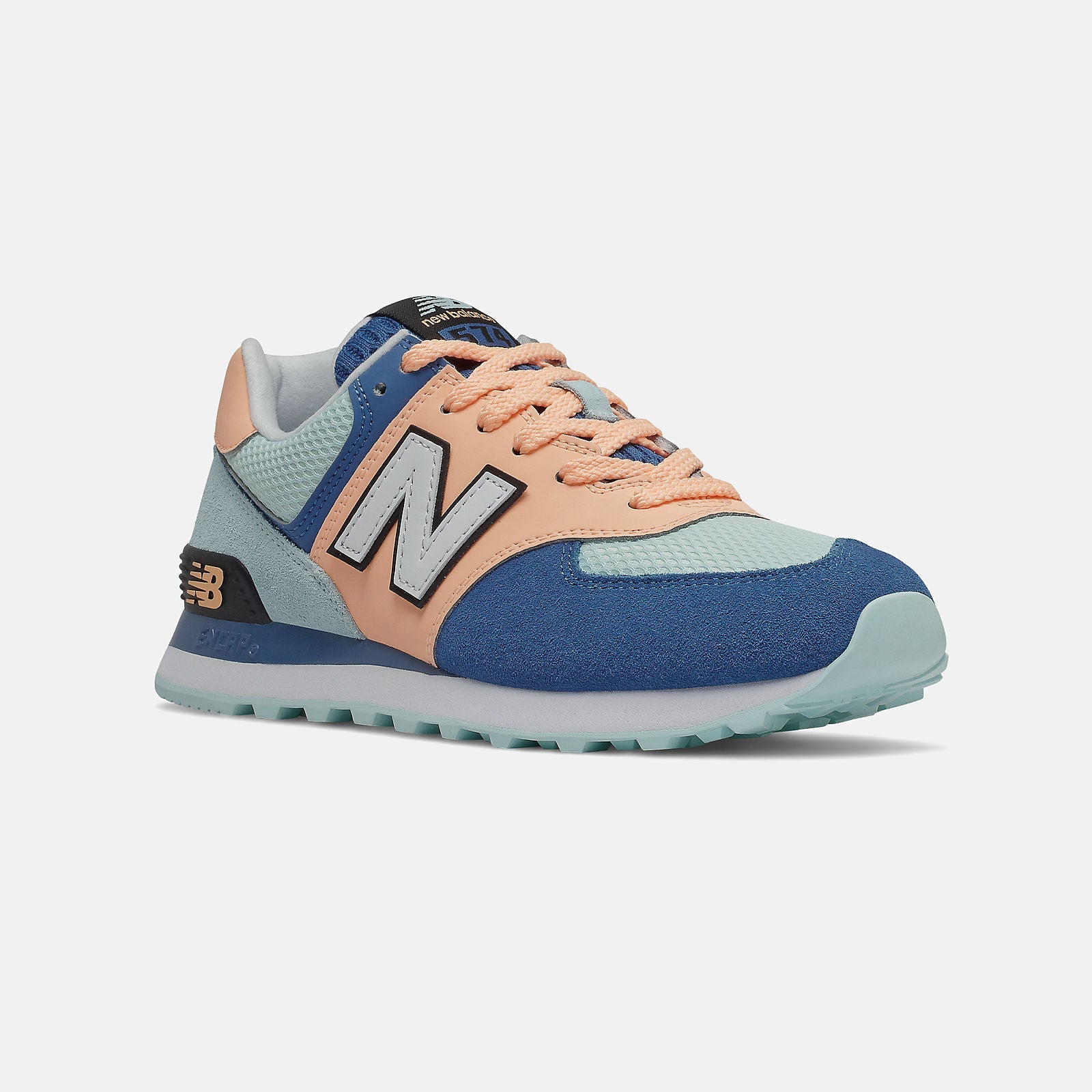 574 | New Balance Shoes Light Mango/Blue - Women