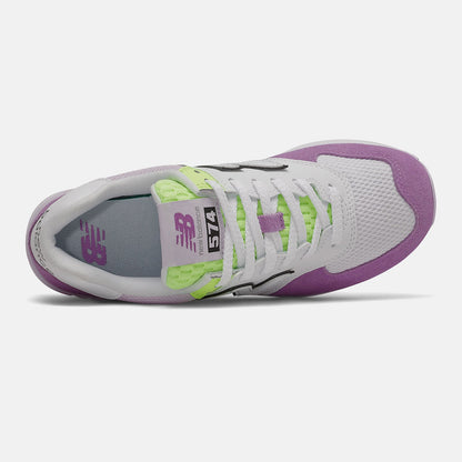 574 | New Balance Shoes Purple/Bleached Lime Glo - Women