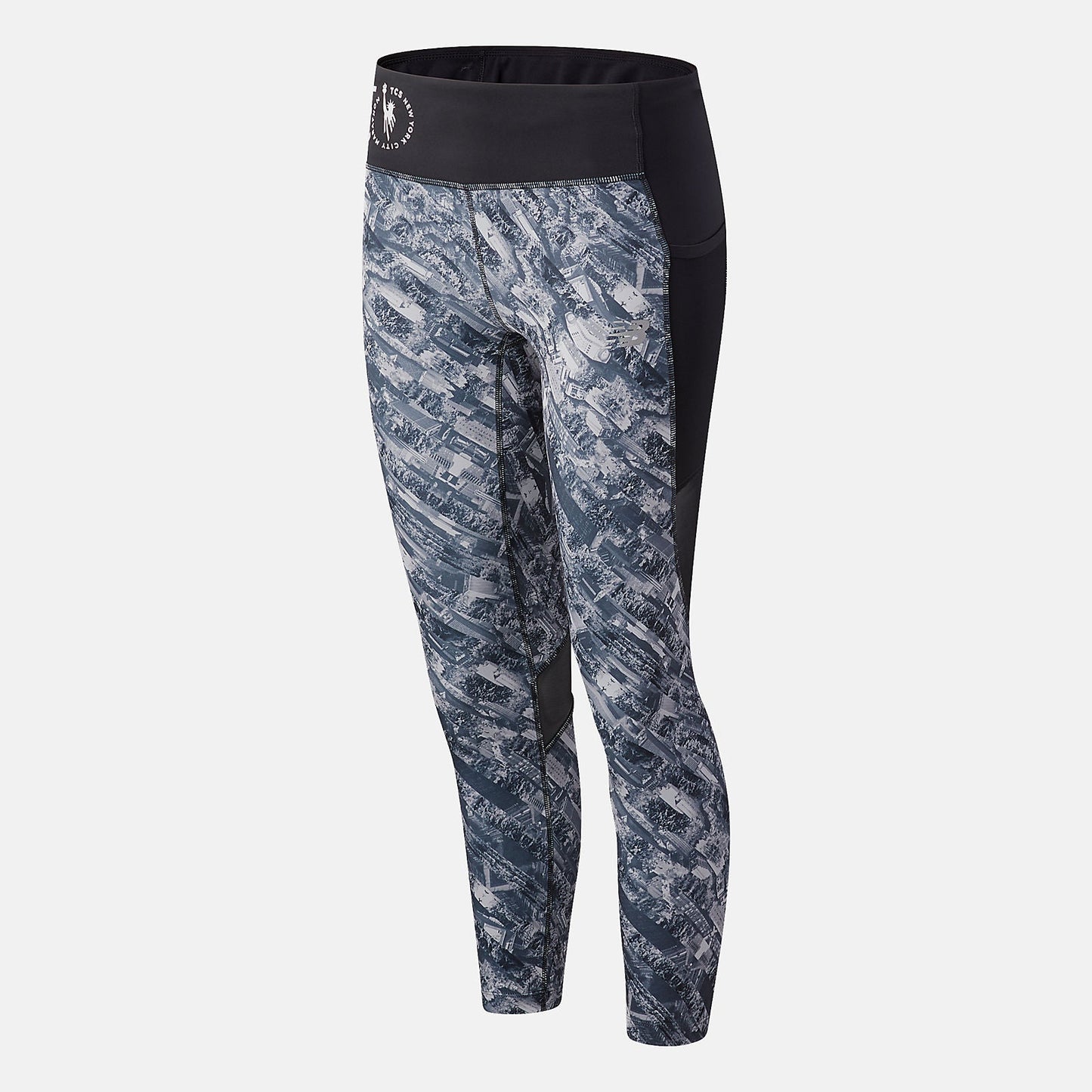 NYC Marathon Printed Impact Run Crop | New Balance Clothing Light Aluminum - Women