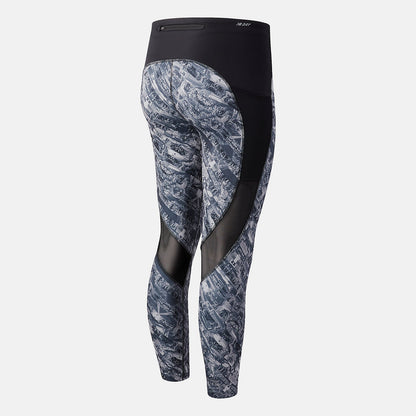 NYC Marathon Printed Impact Run Crop | New Balance Clothing Light Aluminum - Women