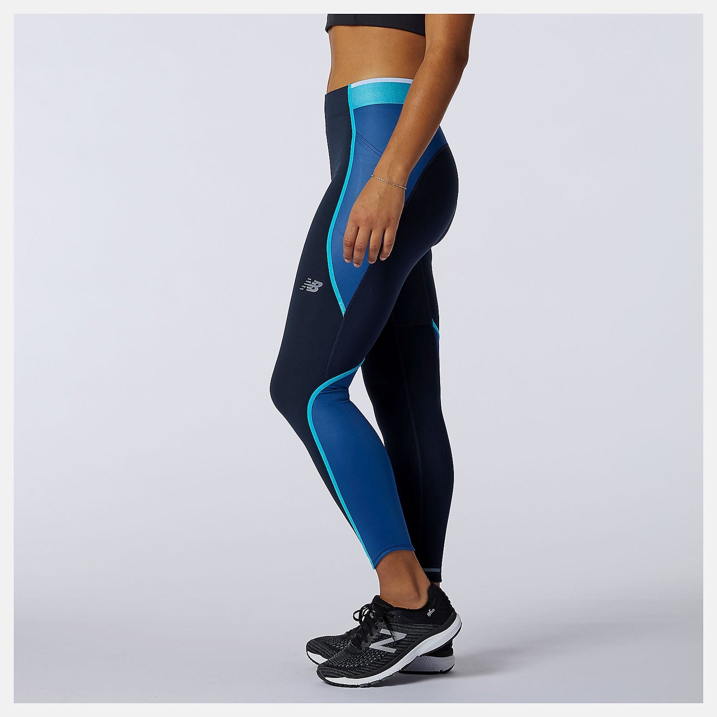 Q Speed Fuel Novelty 7/8 Tight | New Balance Clothing Captain Blue - Women