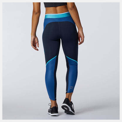 Q Speed Fuel Novelty 7/8 Tight | New Balance Clothing Captain Blue - Women