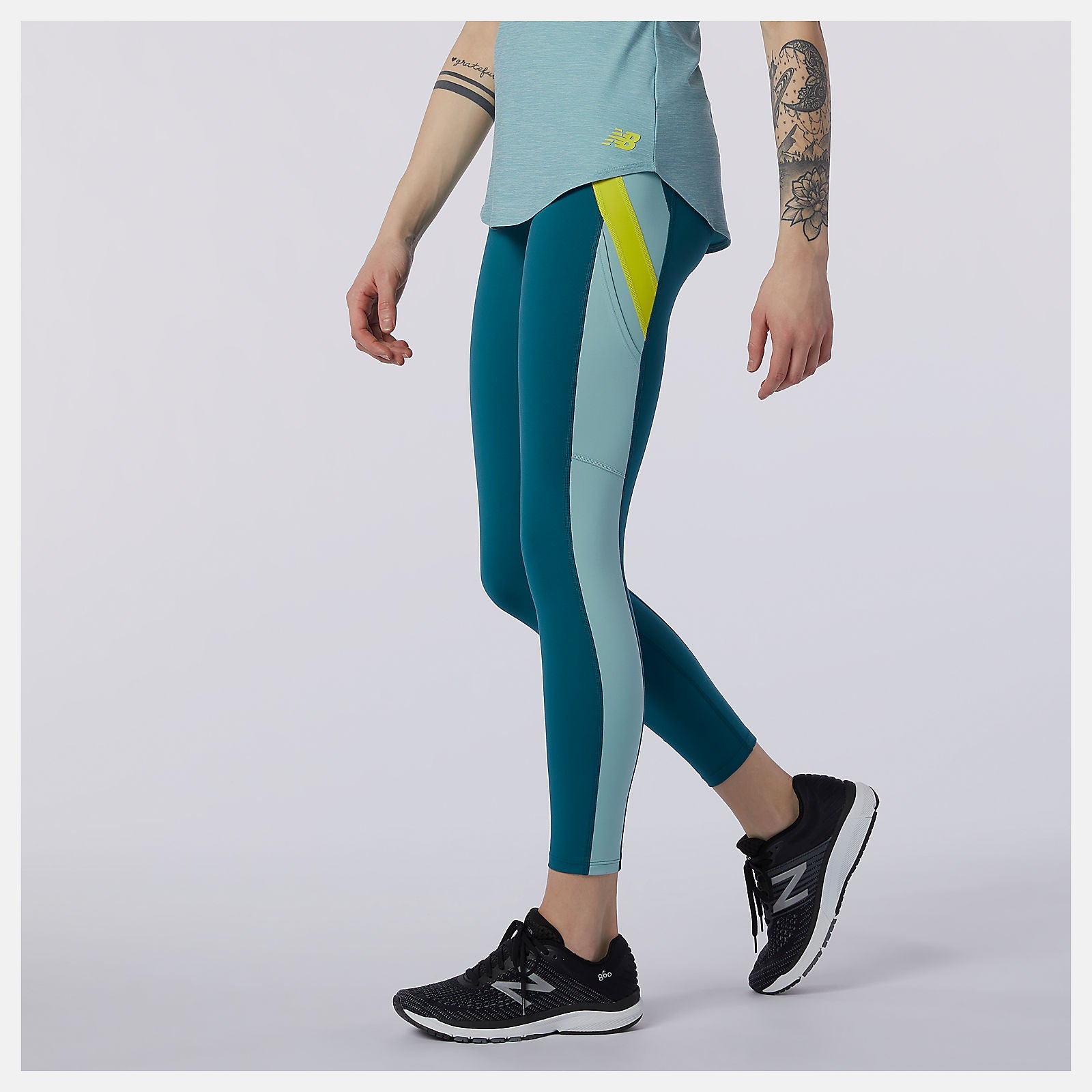 Transform 7/8 NBSleek Tight | New Balance Clothing Mountain Teal - Women