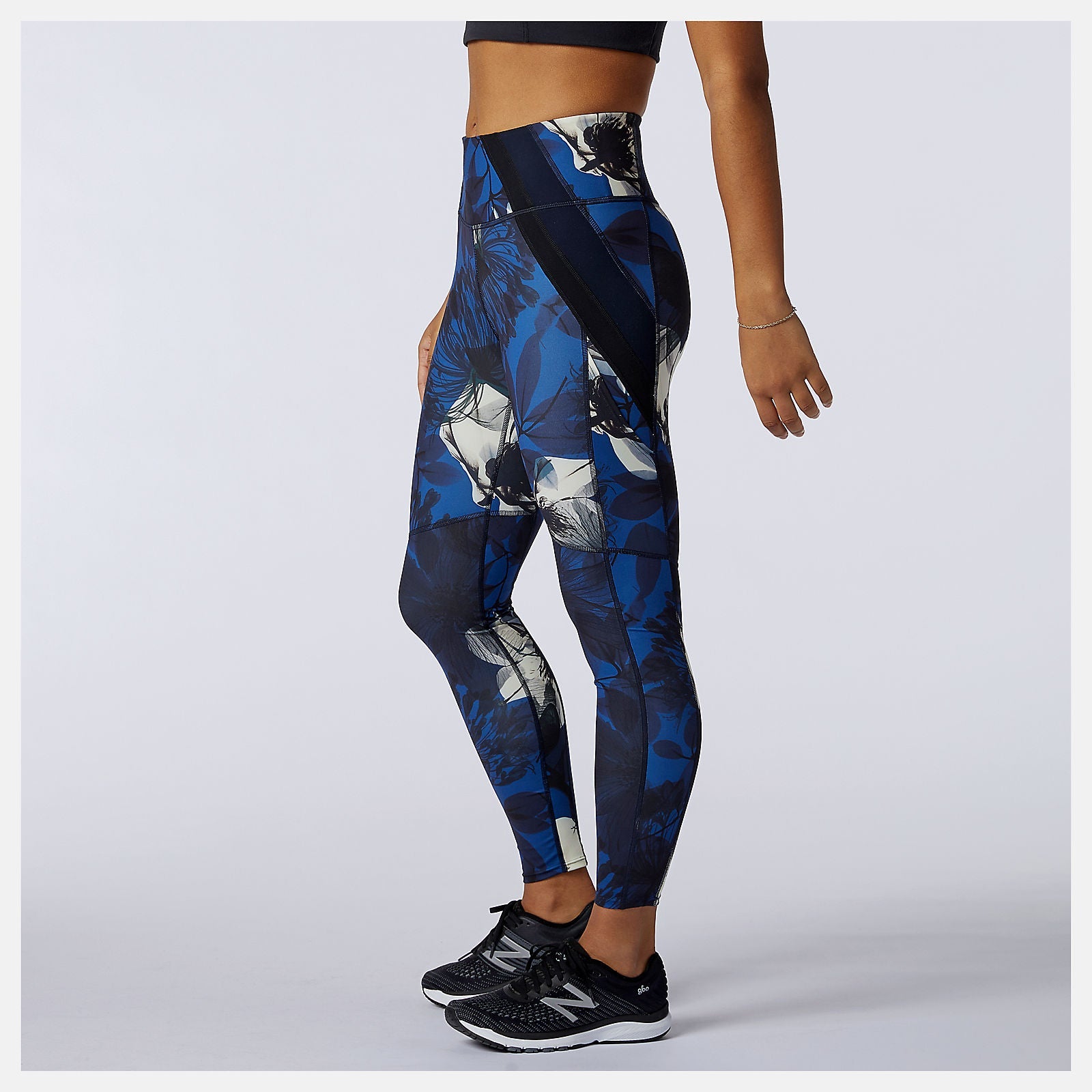 Transform 7/8 NBSleek Printed Tight | New Balance Clothing Blue - Women