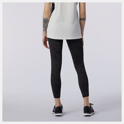 Relentless Printed High Rise 7/8 Tight | New Balance Clothing White - Women