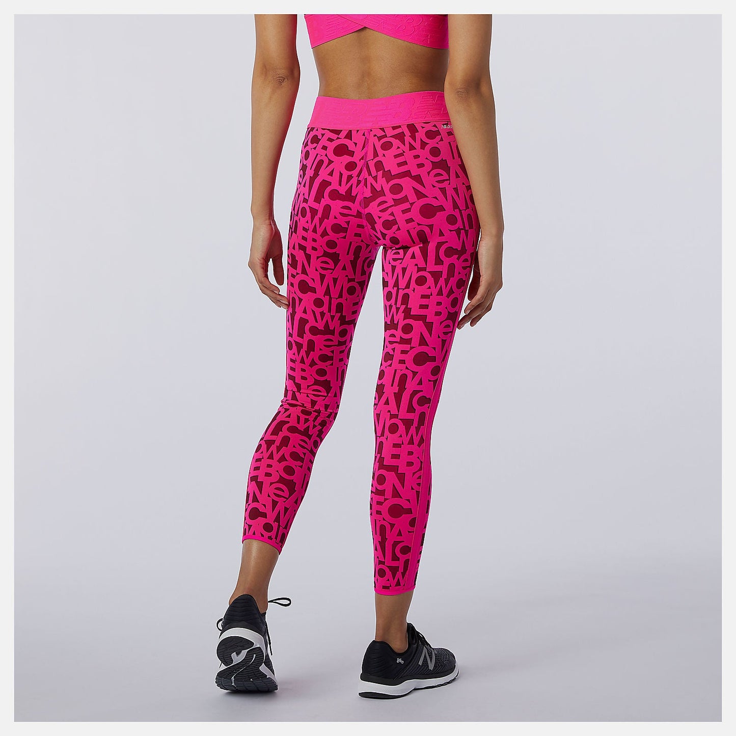 Relentless Printed High Rise 7/8 Tight | New Balance Clothing Pink Glo - Women