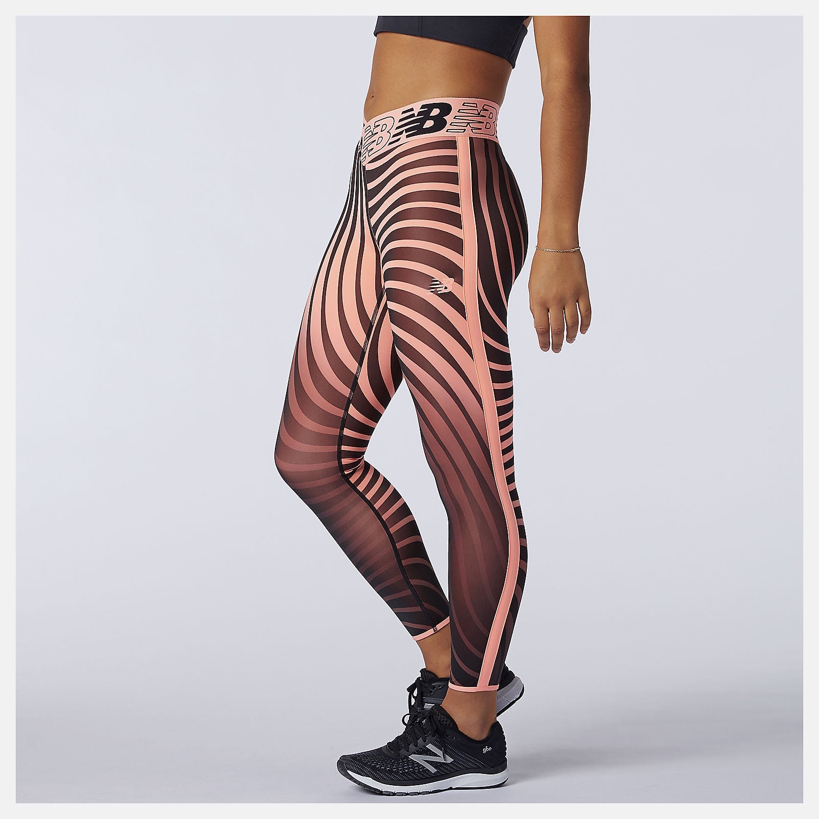 Relentless Printed High Rise 7/8 Tight | New Balance Clothing Paradise Pink - Women