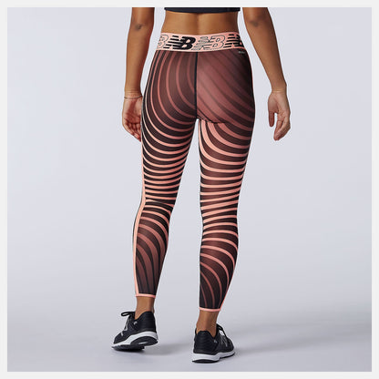 Relentless Printed High Rise 7/8 Tight | New Balance Clothing Paradise Pink - Women