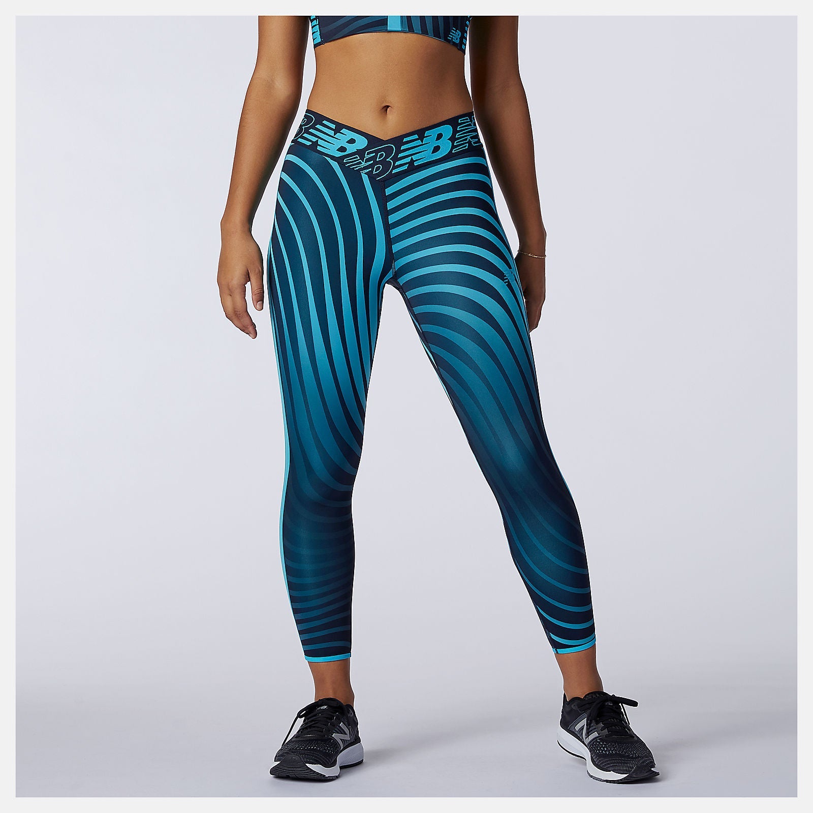 Relentless Printed High Rise 7/8 Tight | New Balance Clothing Virtual Sky - Women