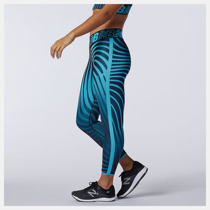 Relentless Printed High Rise 7/8 Tight | New Balance Clothing Virtual Sky - Women