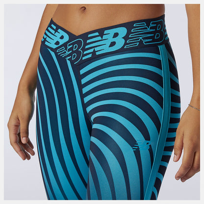 Relentless Printed High Rise 7/8 Tight | New Balance Clothing Virtual Sky - Women