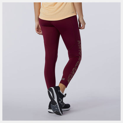 Printed Impact Run Crop | New Balance Clothing Garnet - Women