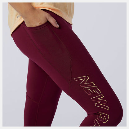 Printed Impact Run Crop | New Balance Clothing Garnet - Women