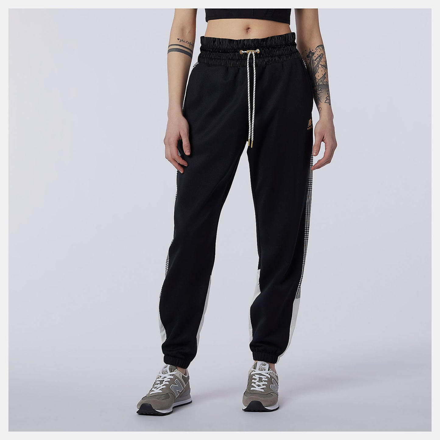 NB Athletics Higher Learning Stripe Track Pant | New Balance Clothing Black - Women